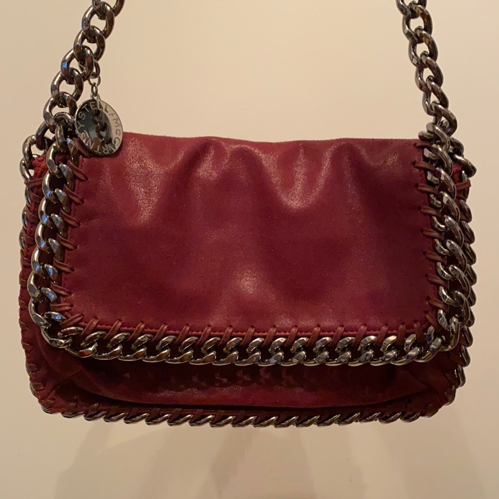 Burgundy Falabella Flap Bag Baguette or Clutch